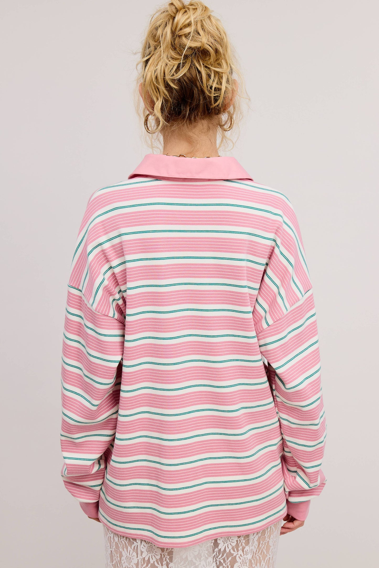 Multicolor Long Sleeve Polo