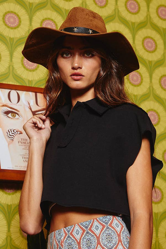 Oversized Collared Neck Top