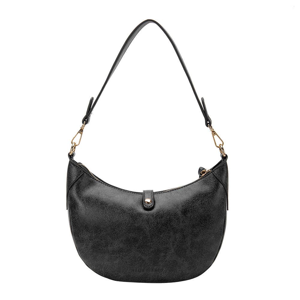 Maeve Black Recycled Vegan Shoulder Bag