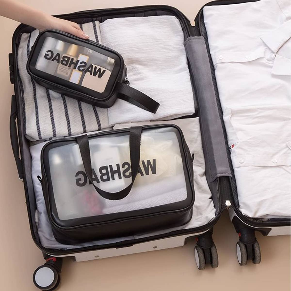 3 Set Travel Bag Set-Black