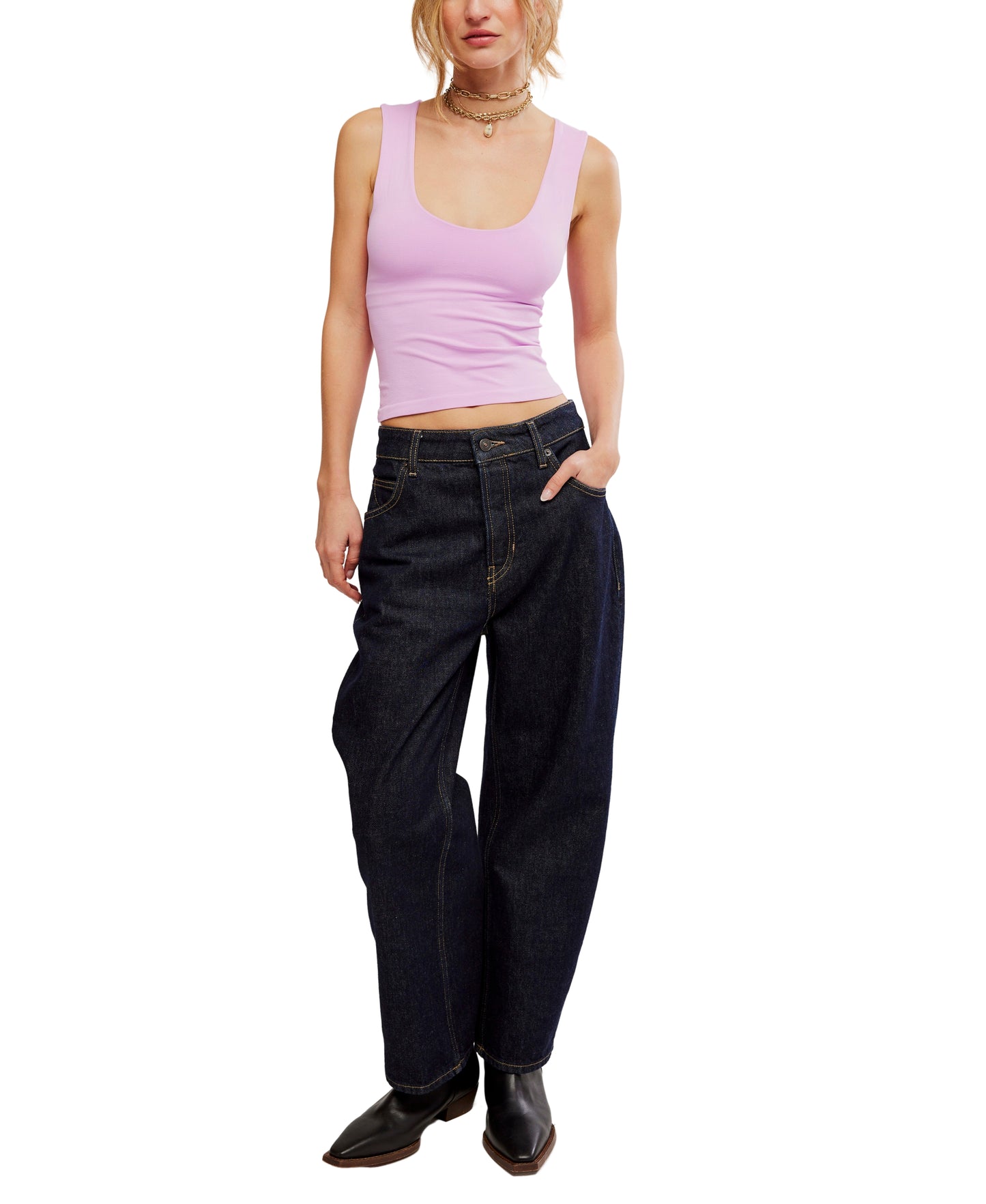 Clean Lines Muscle Tank-Pale Orchid