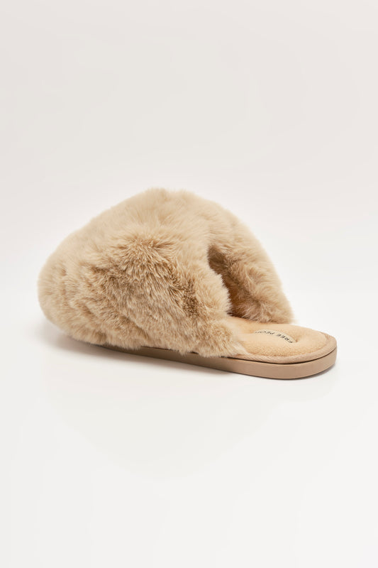 Snowball Slippers-Taupe