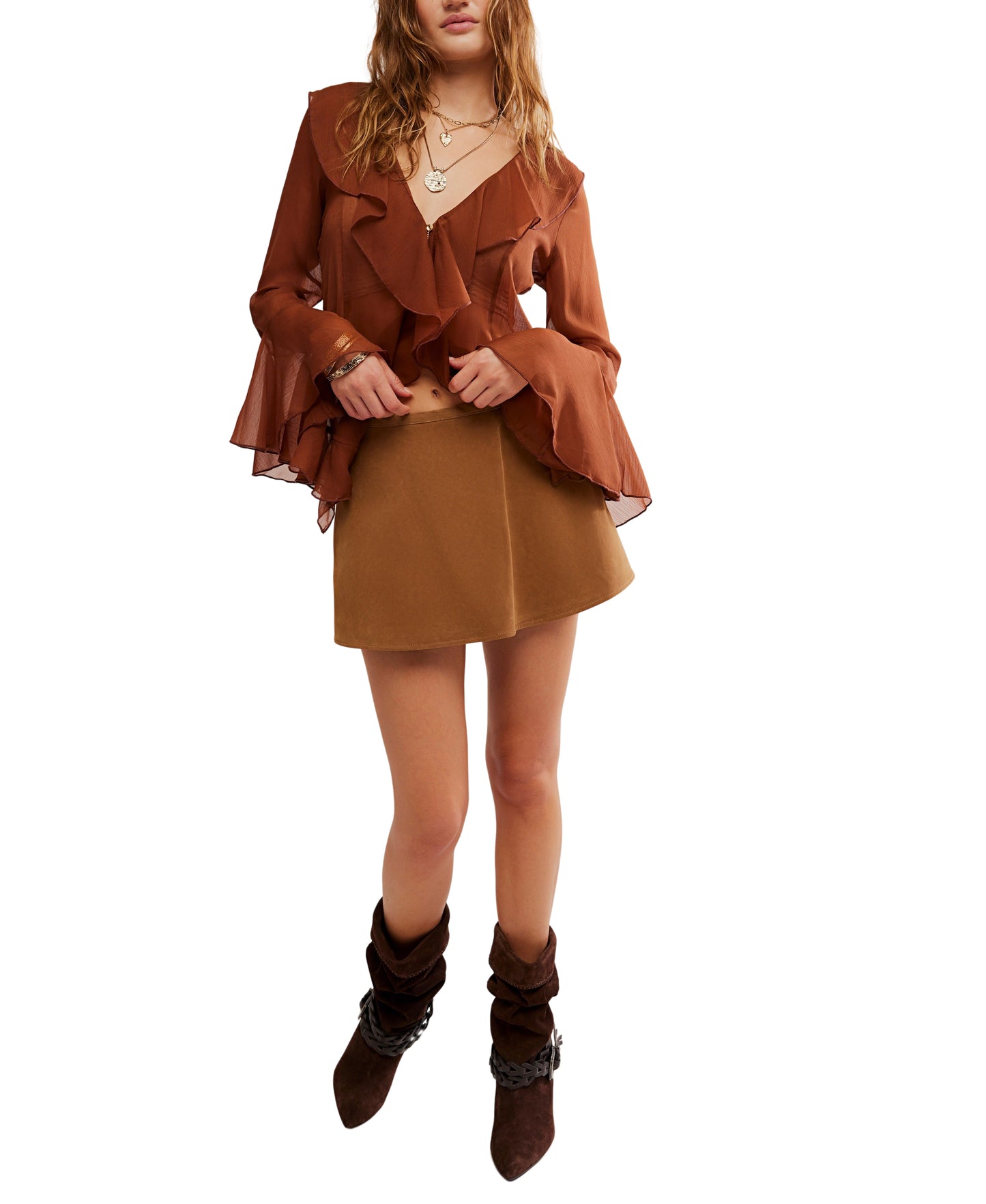 Paradise Found Suede Skort