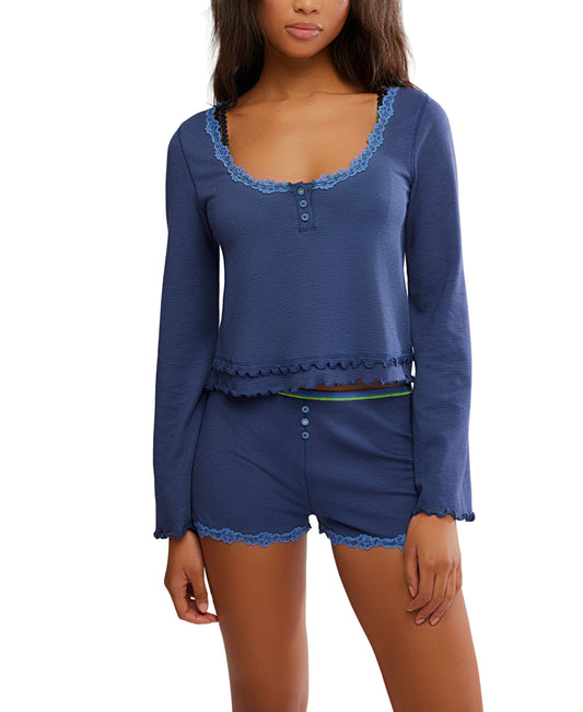 Spring Break Sleep Set-Blue Crown