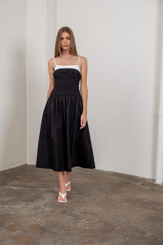 Spaghetti Smocked Midi