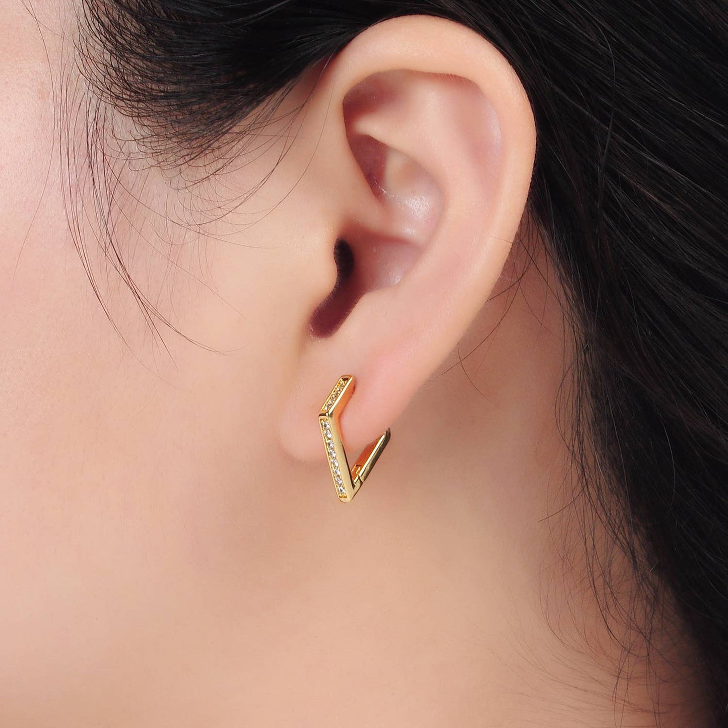 Triangle Hoop Earrings