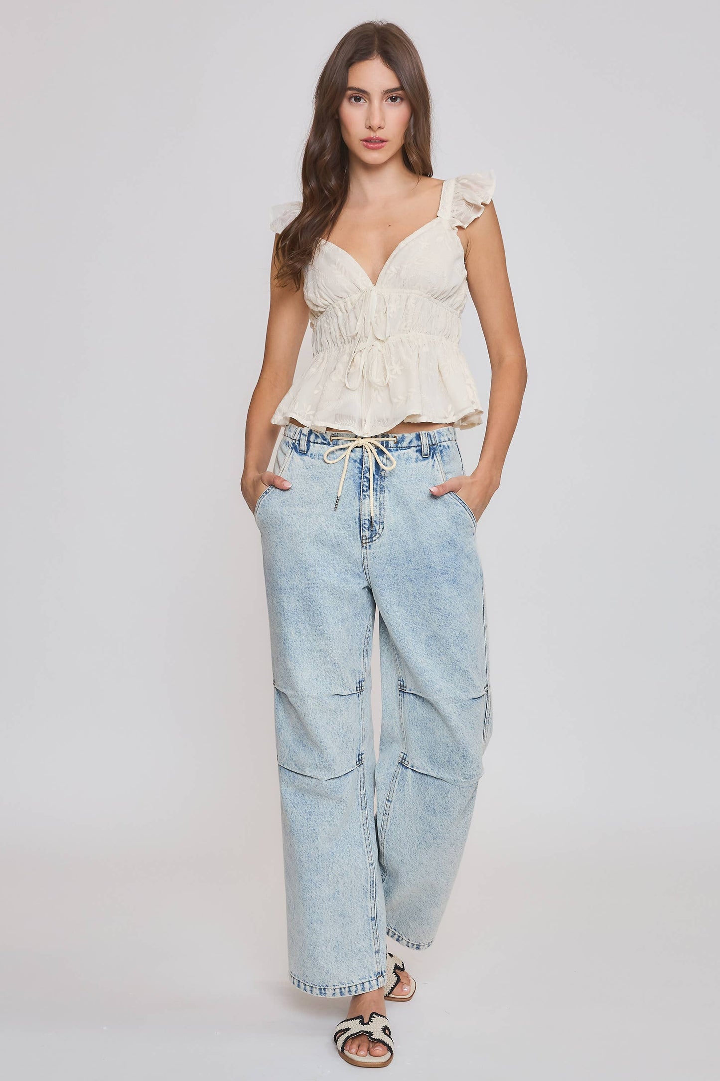 Ruffle Sleeve Blouse