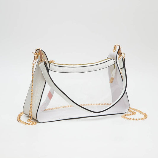 Clear Satchel Bag : White