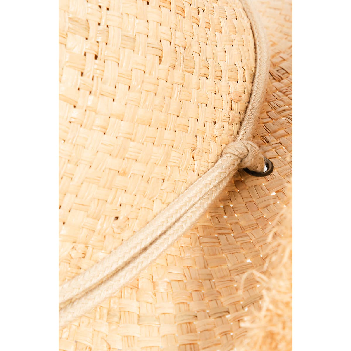Straw Basket Weave Cowboy Hat: Nude