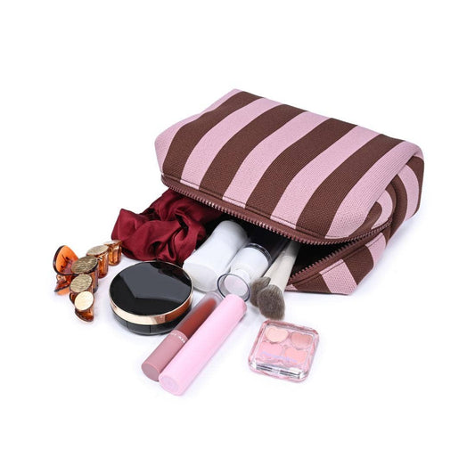 Pink Brown Cosmetic Pouch