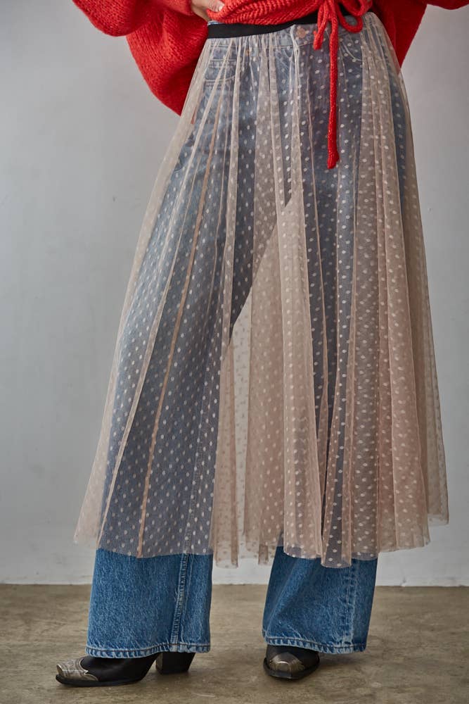 Mesh See Through Skirt