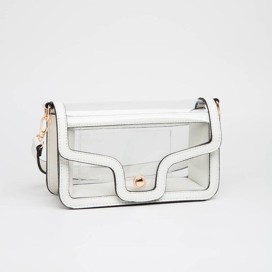 Clear Envelope Shoulder Bags: White