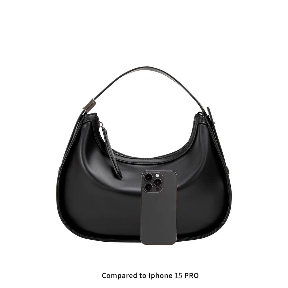 Vivian Black Recycled Vegan Top Handle Bag