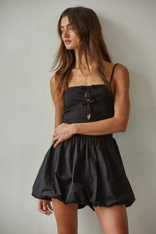 Poplin Balloon Mini Dress
