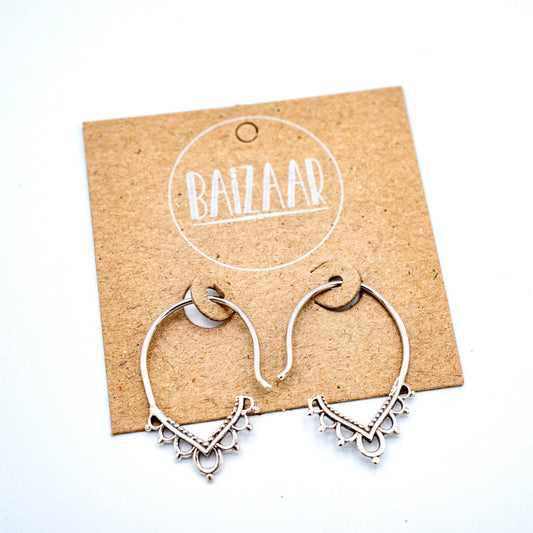 Sterling Decorated Earring