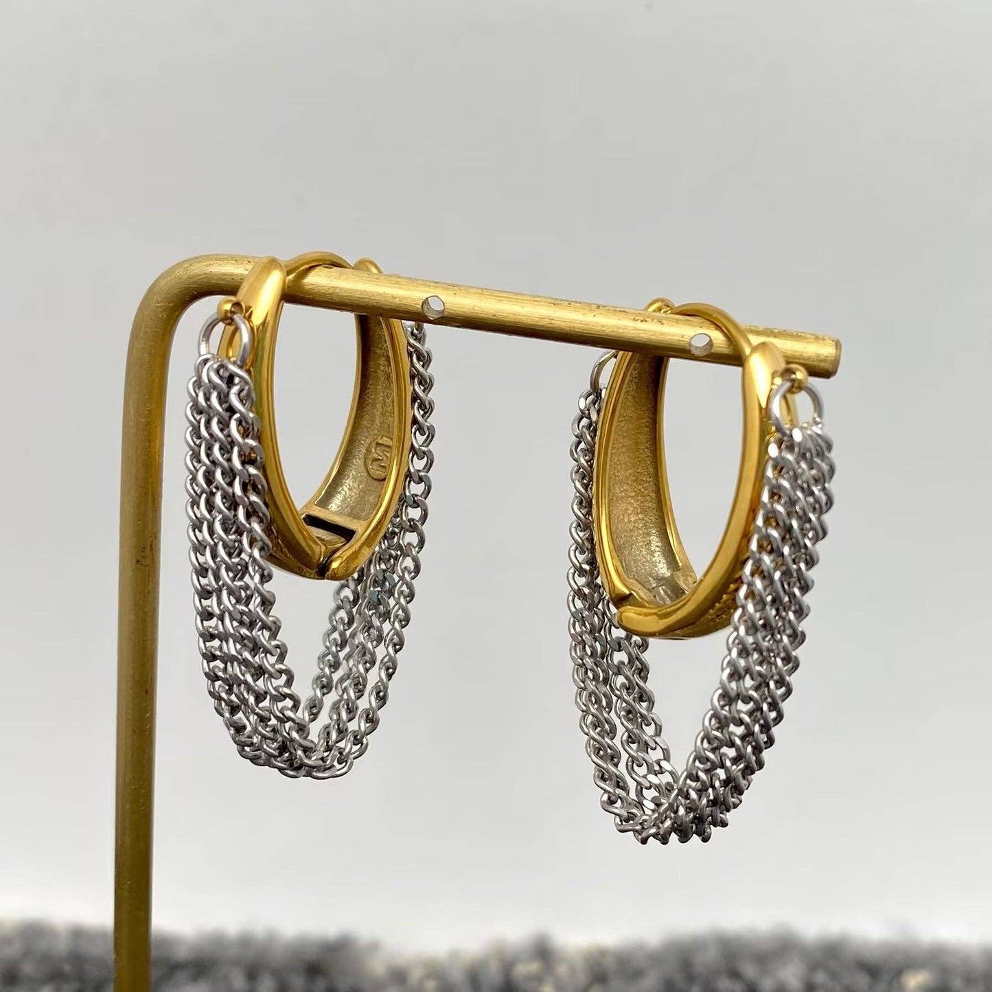 Multi-layer Chain Fringe Earrings