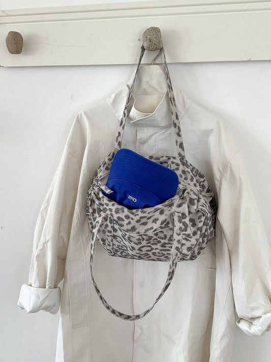 Vintage Leopard Large Shoulder Bag