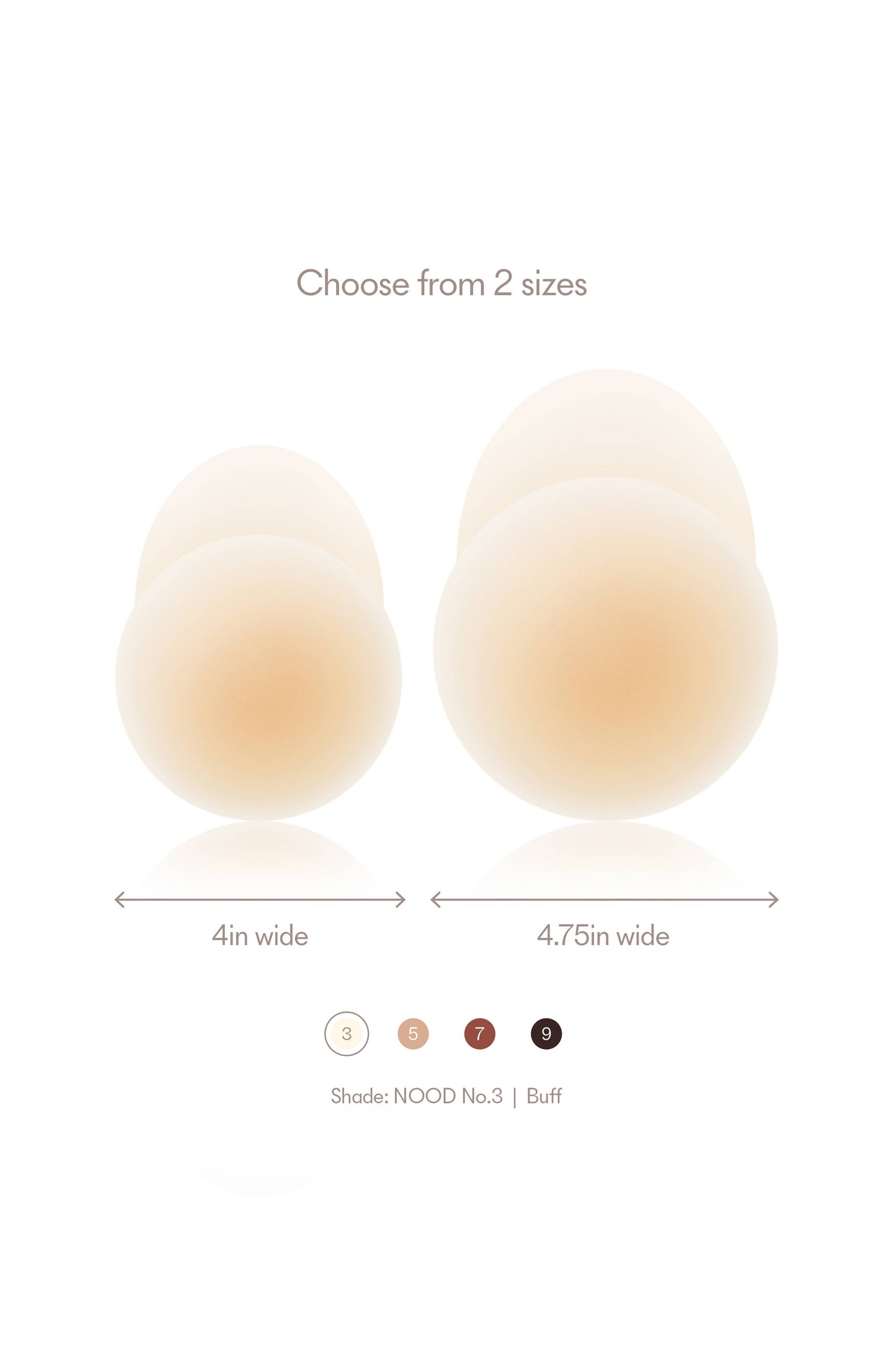 No-Show Extra Lift | Reusable Adhesive Lifting Nipple Covers: No 5 Soft Tan