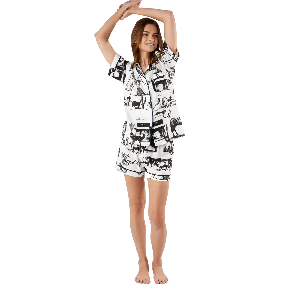 Marfa Toile Pajama Shorts Set