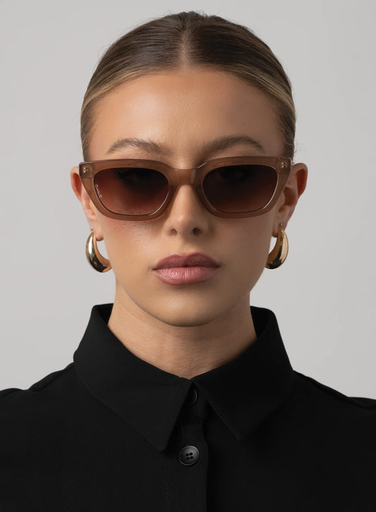 Nove Transparent Coffee Sunglasses