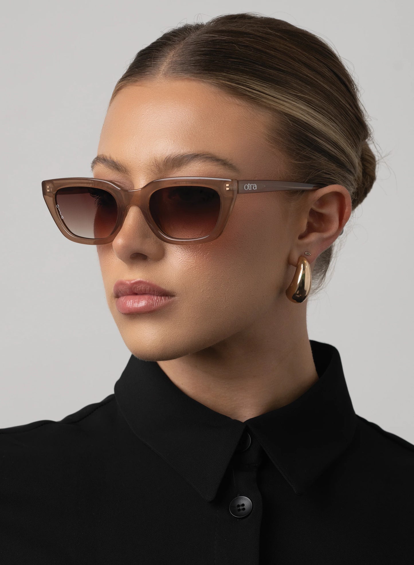 Nove Transparent Coffee Sunglasses