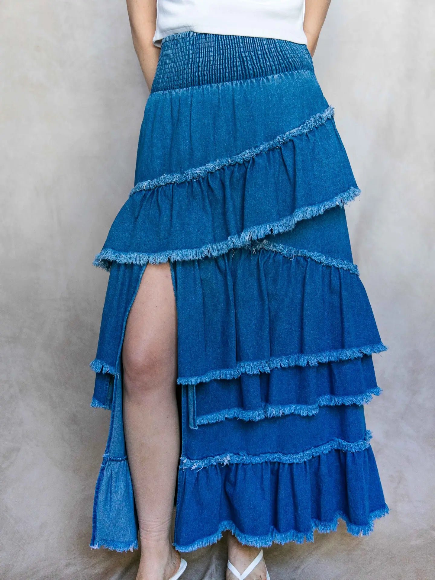 Asymmetrical Ruffled Skirt